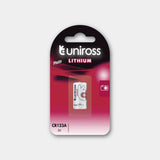 Uniross Lithium CR123A Lithiumbatteri 3V 1500mAh