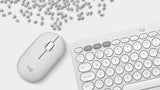 Logitech Pebble 2 Combo tastatur Mus inkluderet Universel RF trådløs + Bluetooth QWERTY US International Hvid