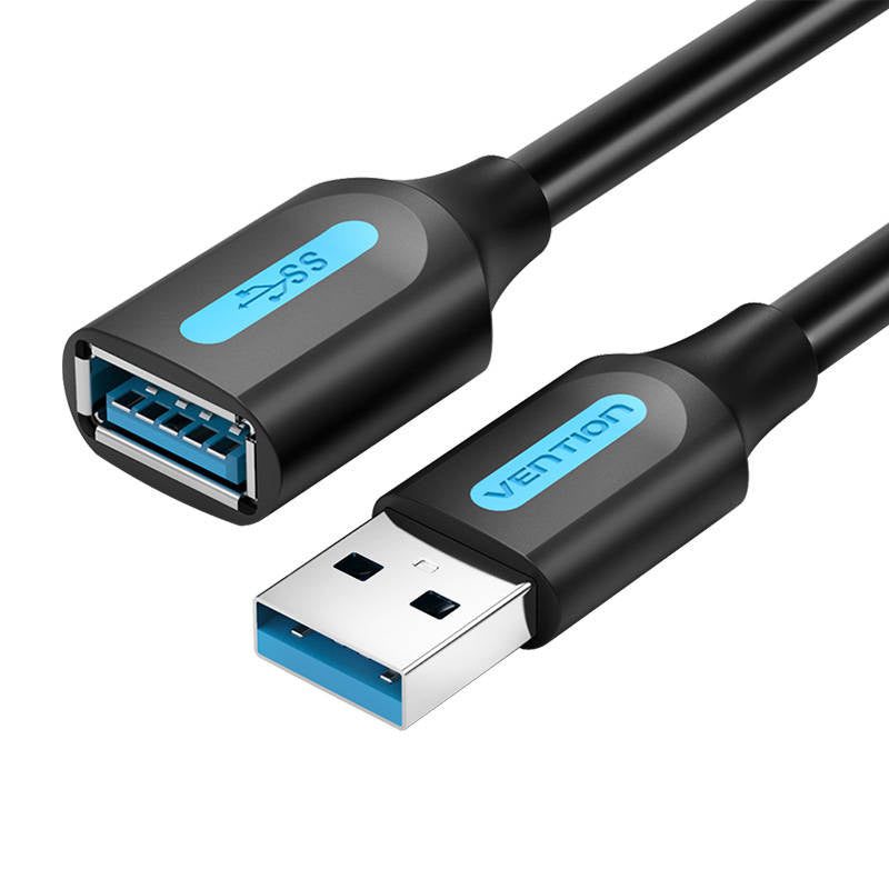 USB 3.0 A mandlig-kvindelig Vention CBHBD 0,5m sort