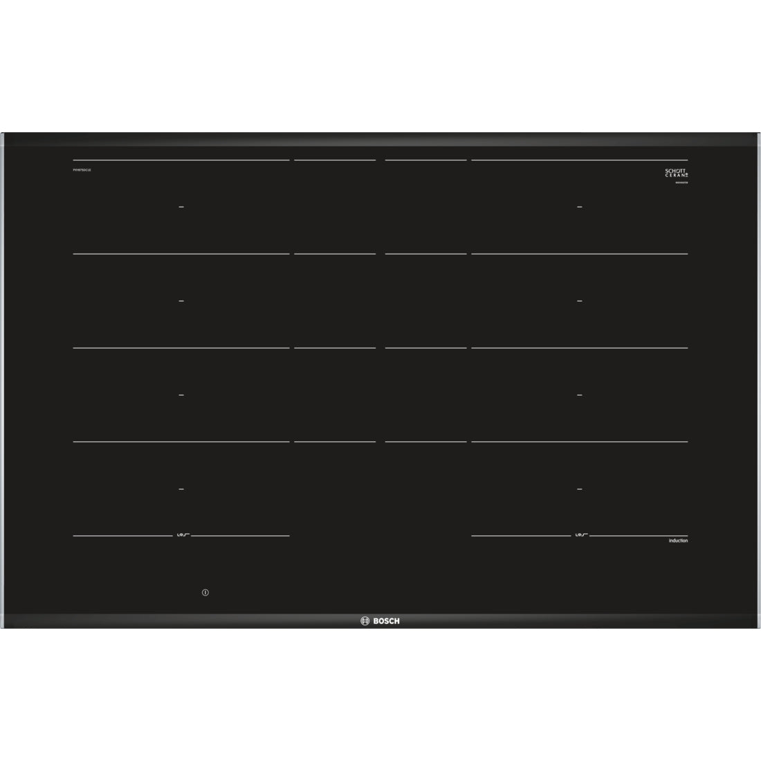 Bosch Serie 8 PXY875DC1E kogeplade Sort Indbygget 81 cm Zone induktionskogeplade 4 zone(s)