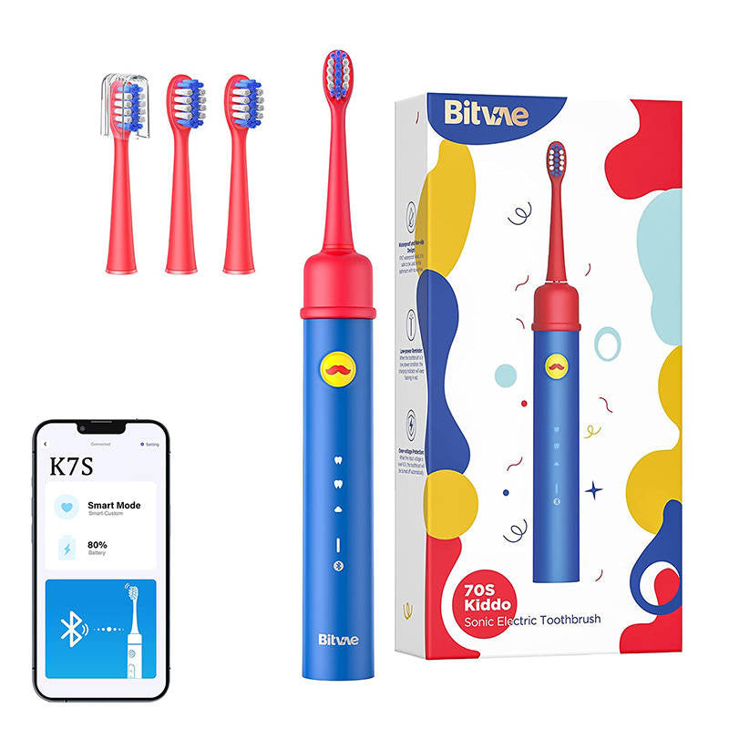 Sonic tandbørste til børn med app og tip sæt Bitvae BVK7S (blå)