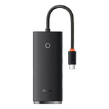 HUB Adapter 4-Port USB-C Baseus OS-Lite 25cm (Sort)