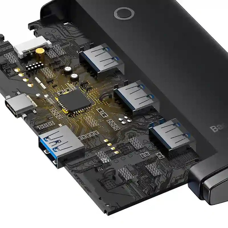 HUB Adapter 4-Port USB-C Baseus OS-Lite 25cm (Sort)