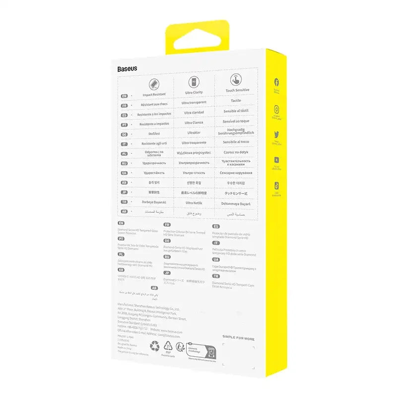 Skærm beskytter af hærdet glas Baseus OS Diamond Series HD til Iphone 13 Pro Max/14 Plus (klart)
