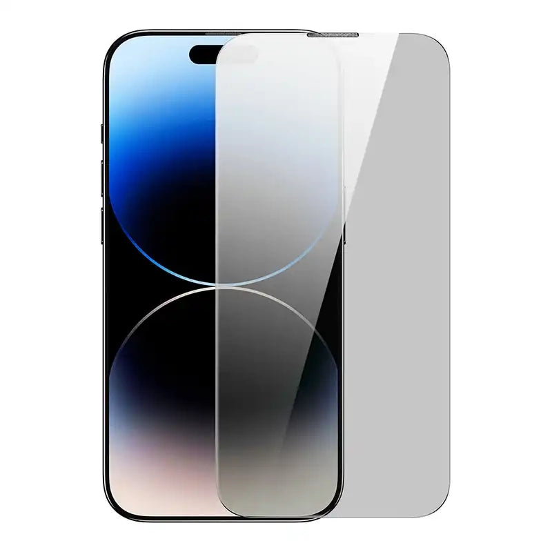 Privacy temperet glas Baseus Iphone 14 Pro Max (2 stykker) med 2 rengøringssæt og støvsikret installationsværktøj