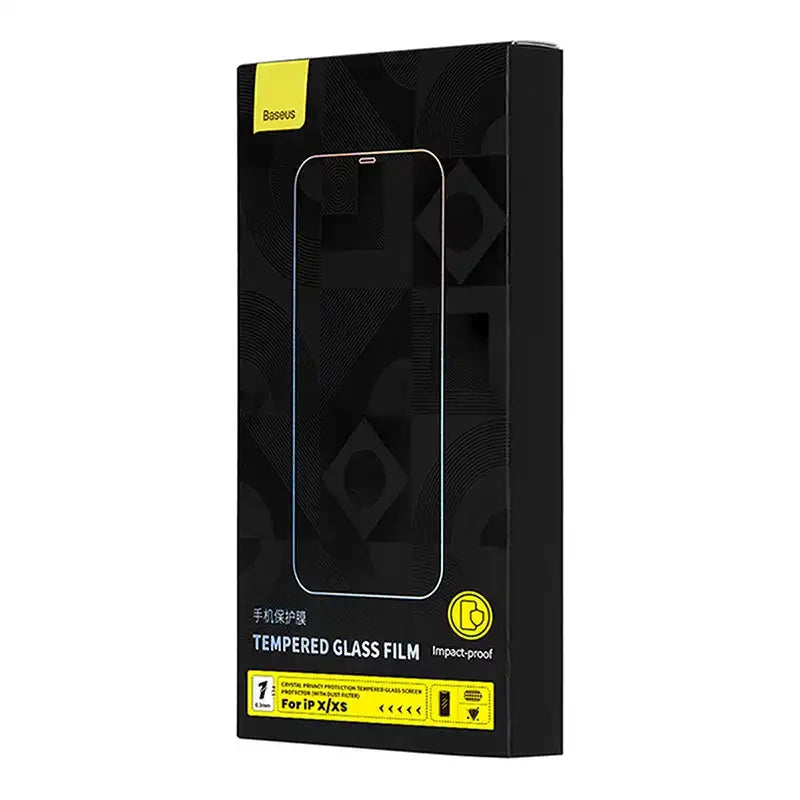 Baseus Crystal Privacy Protection hærdet glas 0,3 mm til iPhone X/XS