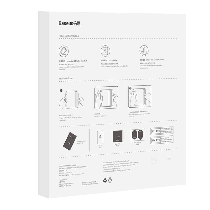 Hærdet glas Baseus Corning 0,4 mm til Pas Pro 12,9 "