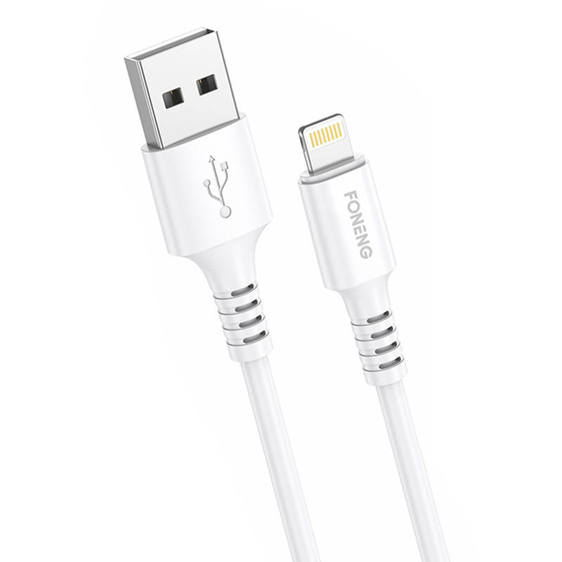Kabel USB til Lightning Foneng, x85 iPhone 3A Hurtig opladning, 1m (hvid)