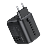 Choetech PD5008 rejseoplader, 3xUSB-A, 2xUSB-C, GaN, 35W, US/EU/UK/AU (sort)