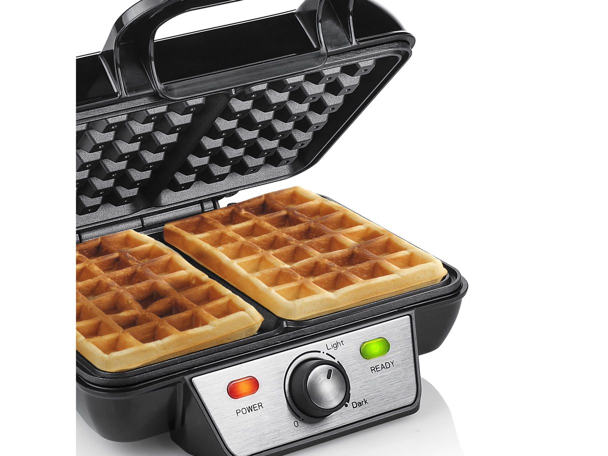 Tristar WF-2195 vaffeljern 2 vaffel/vafler 1000 W Sort, Rustfrit stål