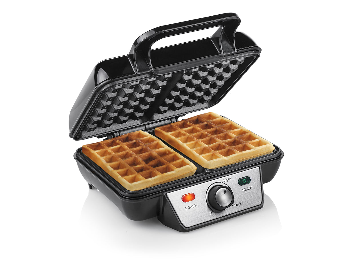 Tristar WF-2195 vaffeljern 2 vaffel/vafler 1000 W Sort, Rustfrit stål