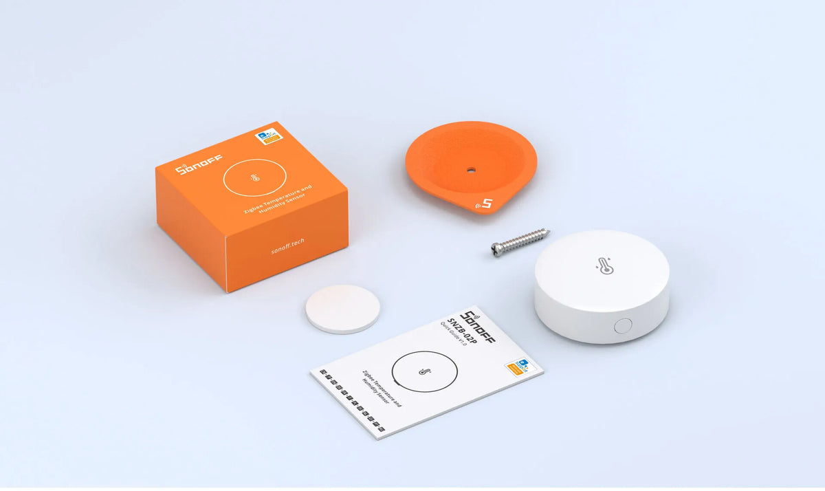 ZigBee Sonoff SNZB-02P smart temperatur- og fugtighedssensor (rund)