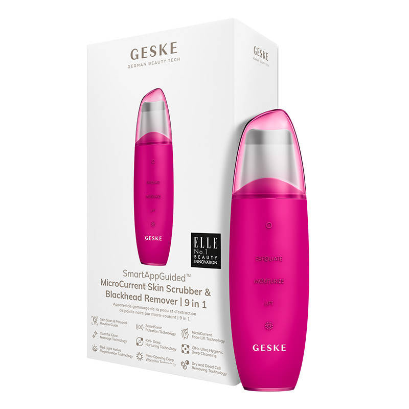 Skin Scrubber & Blackhead Remover 9in1 Geske med APP (magenta)