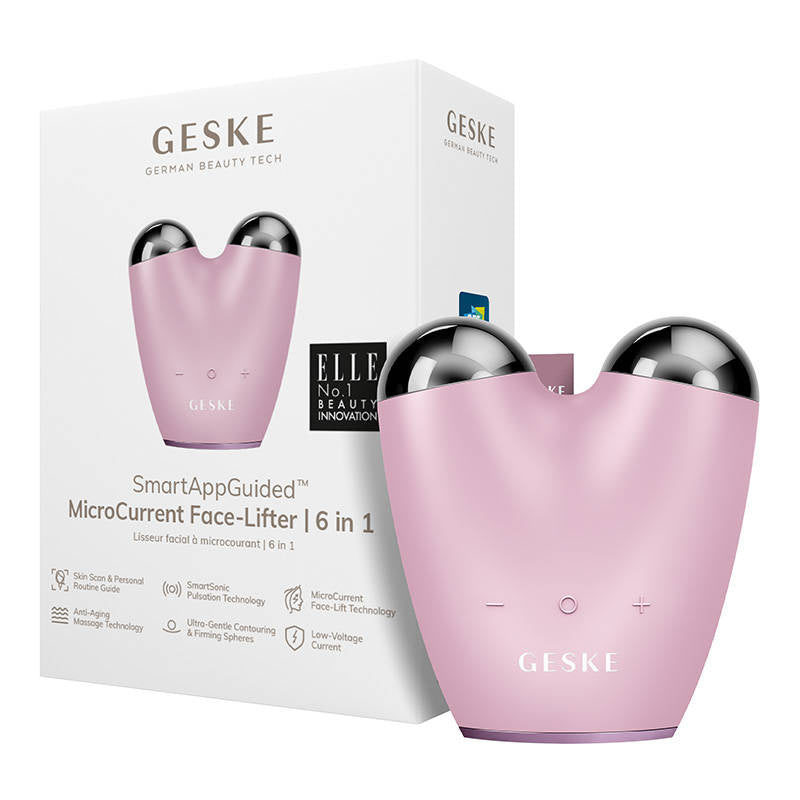 MicroCurrent Face-Lifter 6 i 1 Geske med APP (rosa)