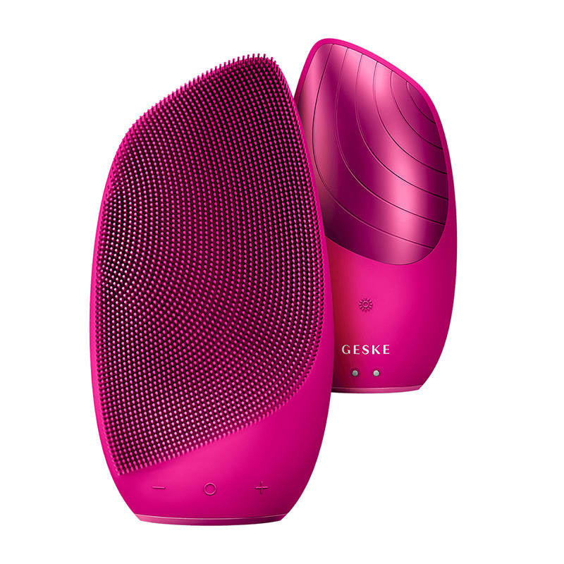 Sonic Thermo Ansigtsbørste 6 i 1 Geske med APP (magenta)