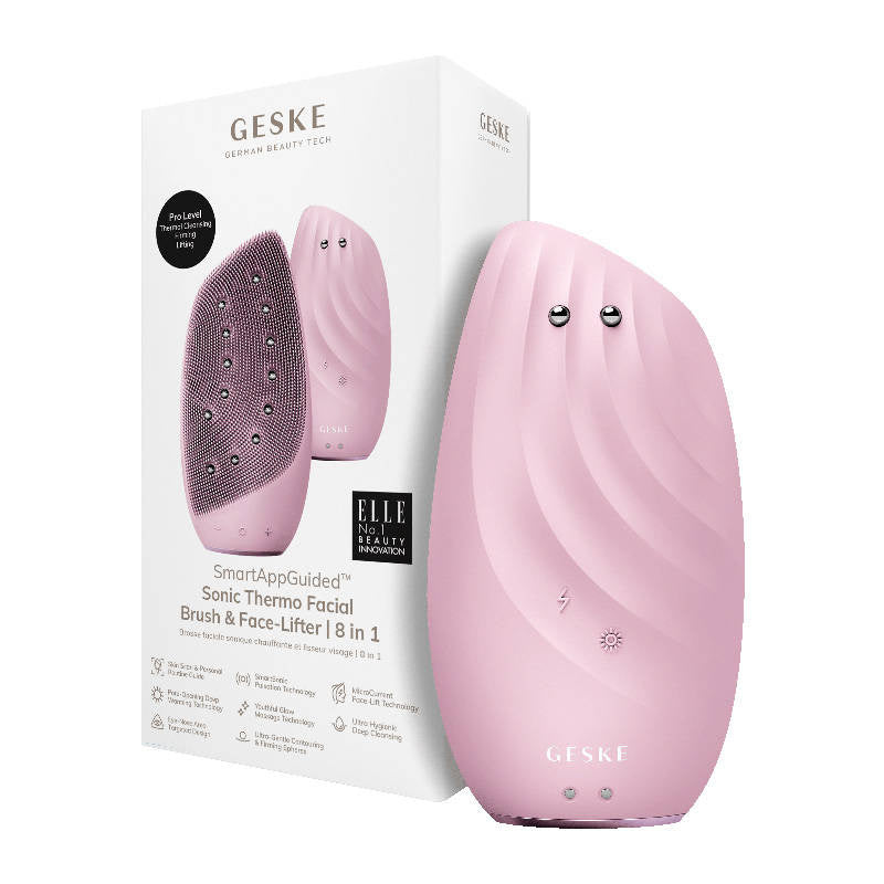 Sonic Thermo Ansigtsbørste & Ansigtsløfter 8in1 Geske med APP (rosa)