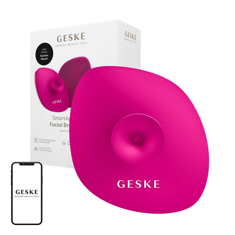 Ansigtsrens 4in1 med håndtag Geske med APP (magenta)