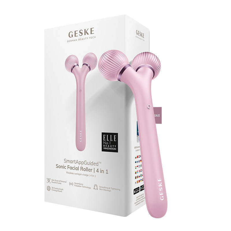 Sonic Facial Roller 4in1 Geske med APP (rosa)