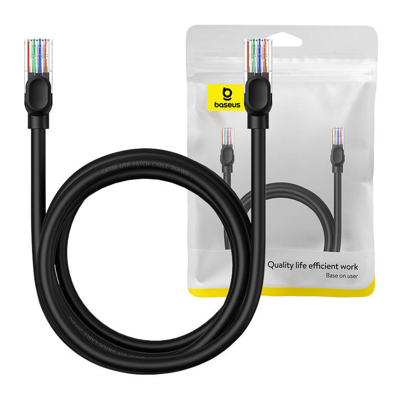 Baseus Ethernet CAT5, 2m netværkskabel (sort)