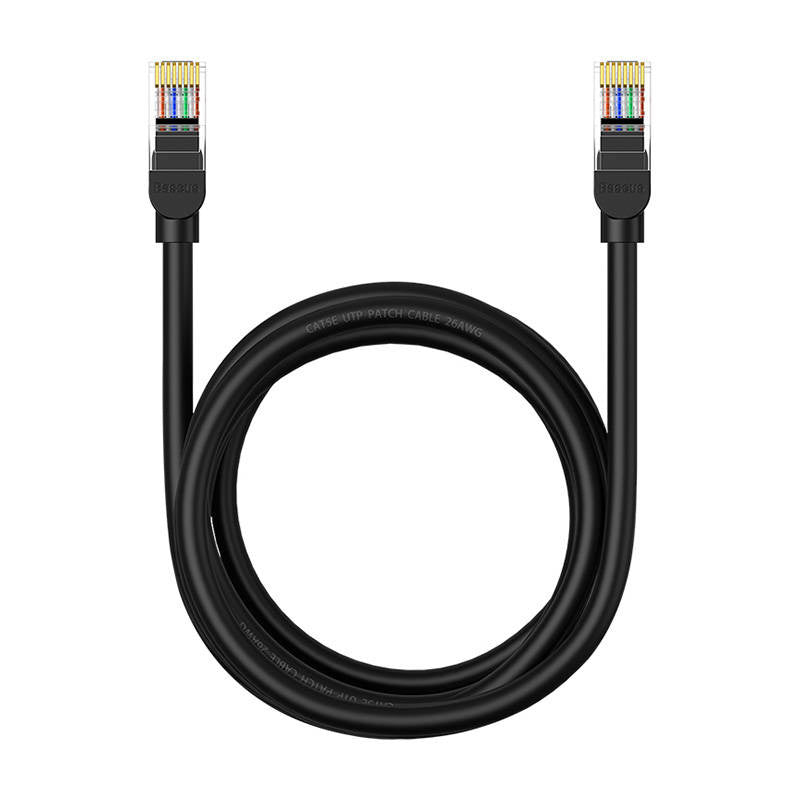 Baseus Ethernet CAT5, 2m netværkskabel (sort)