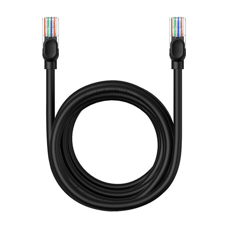 Baseus Ethernet CAT5, 5m netværkskabel (sort)