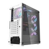 Darkflash DK352 Plus computerkasse (sort og hvid) + 4 ARGB-ventilatorer
