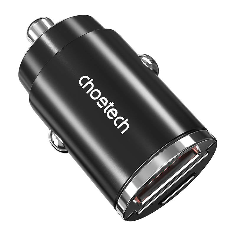 1x USB-A, 1x USB-C 30W PD 3.0 (sort)