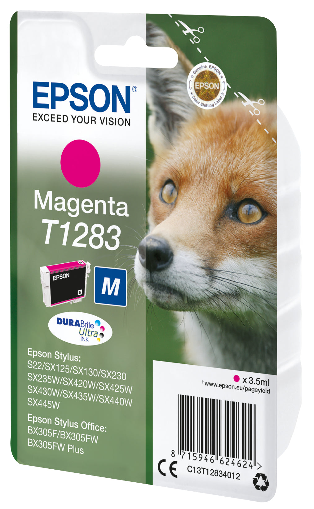 Epson T1283 Magenta 160 sider Blæk C13T12834012