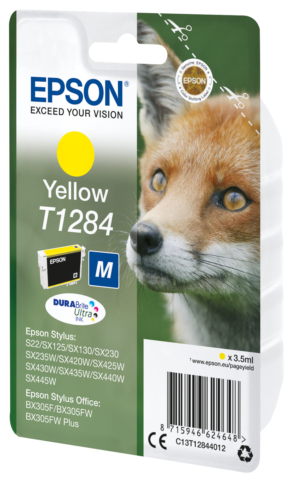 Epson T1284 Gul 260 sider Blæk C13T12844012