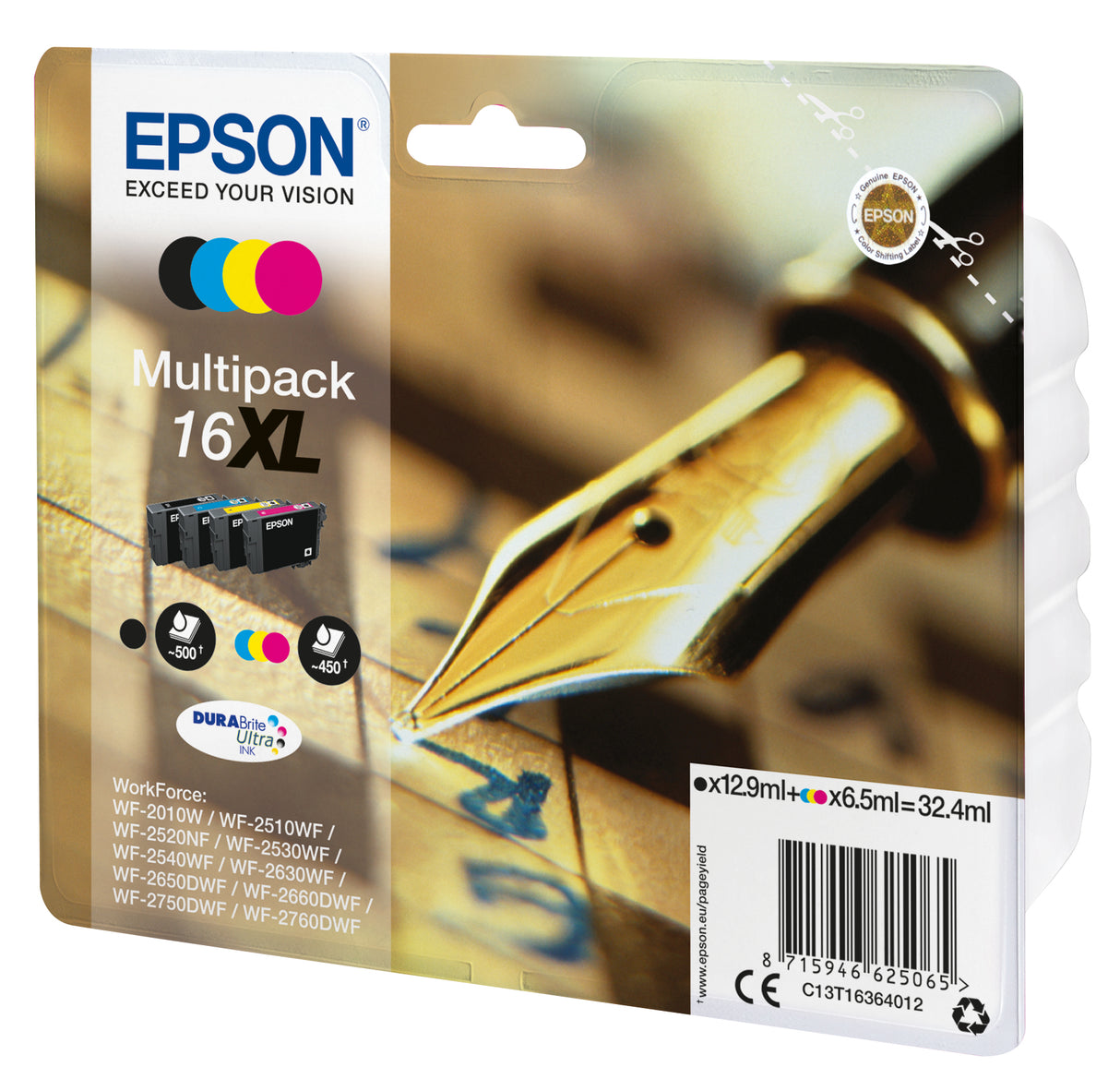 Epson Pen and crossword C13T16364012 blækpatron 1 stk Original Højt (XL) udbytte Sort, Blå, Magenta, Gul