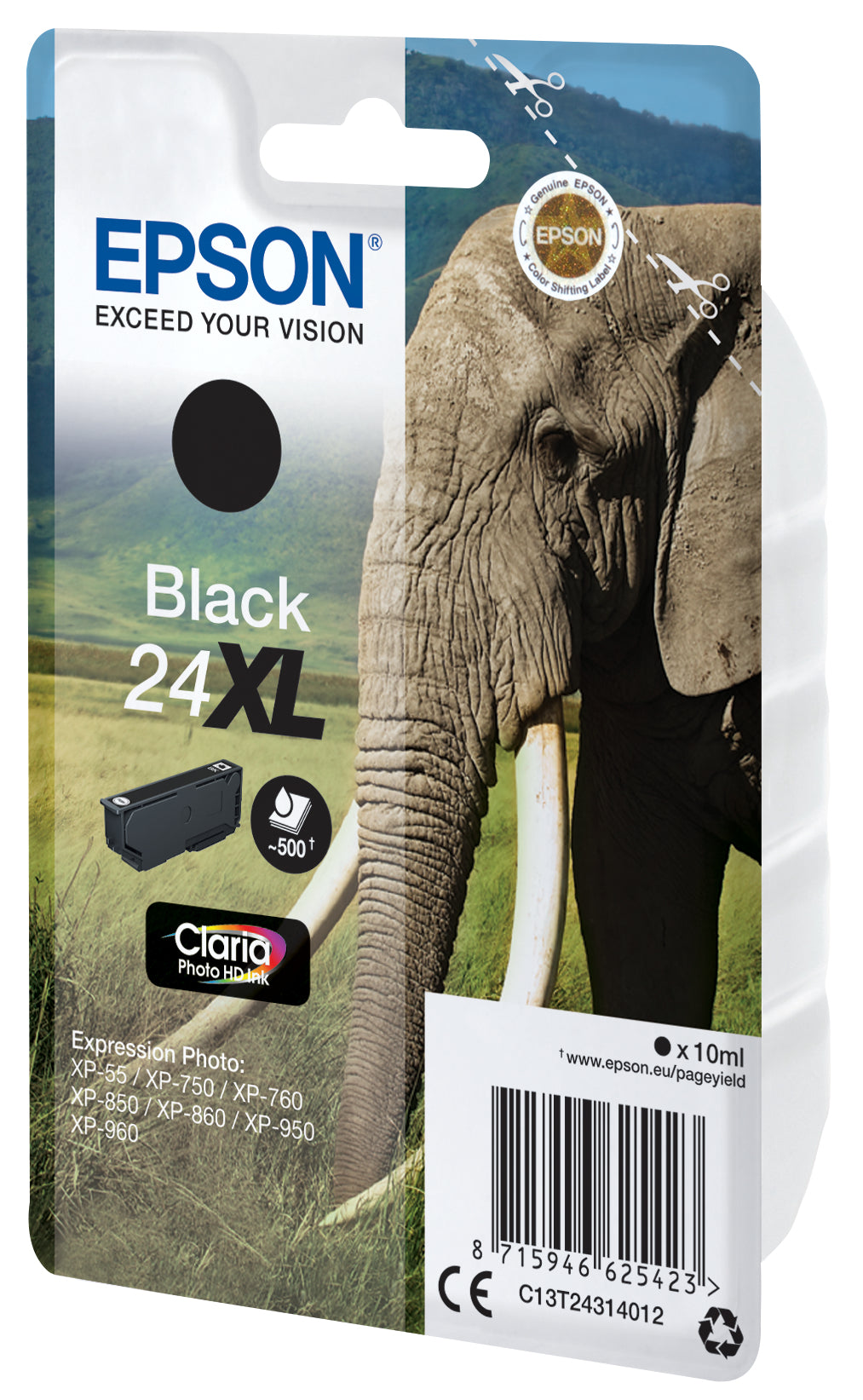 Epson Elephant C13T24314022 blækpatron 1 stk Original Højt (XL) udbytte Sort