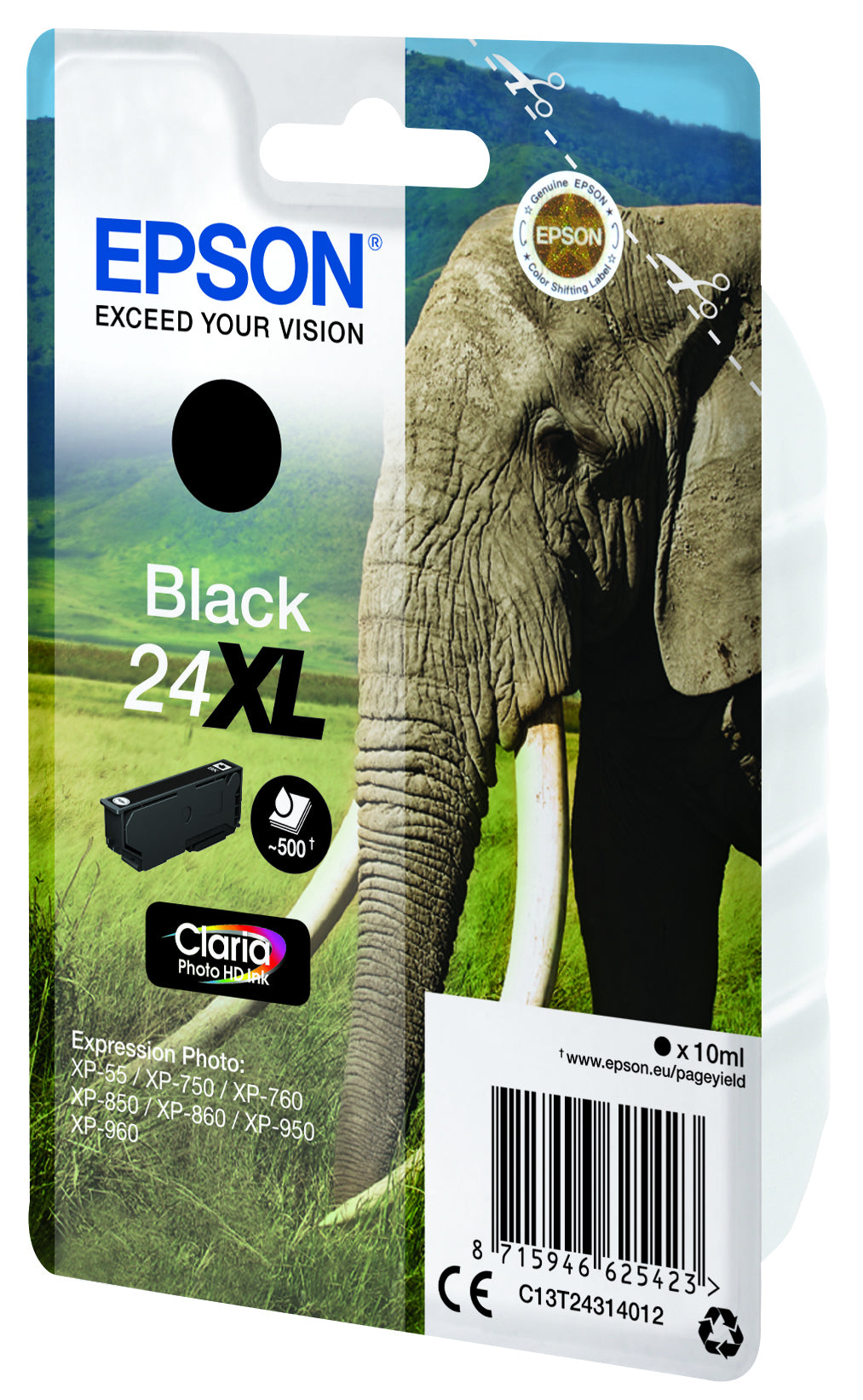Epson Elephant C13T24314022 blækpatron 1 stk Original Højt (XL) udbytte Sort