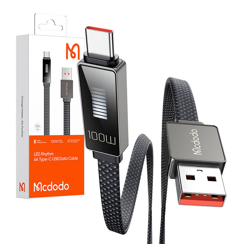 Kabel Mcdodo CA-4980 USB til USB-C med display 1,2 m (sort)