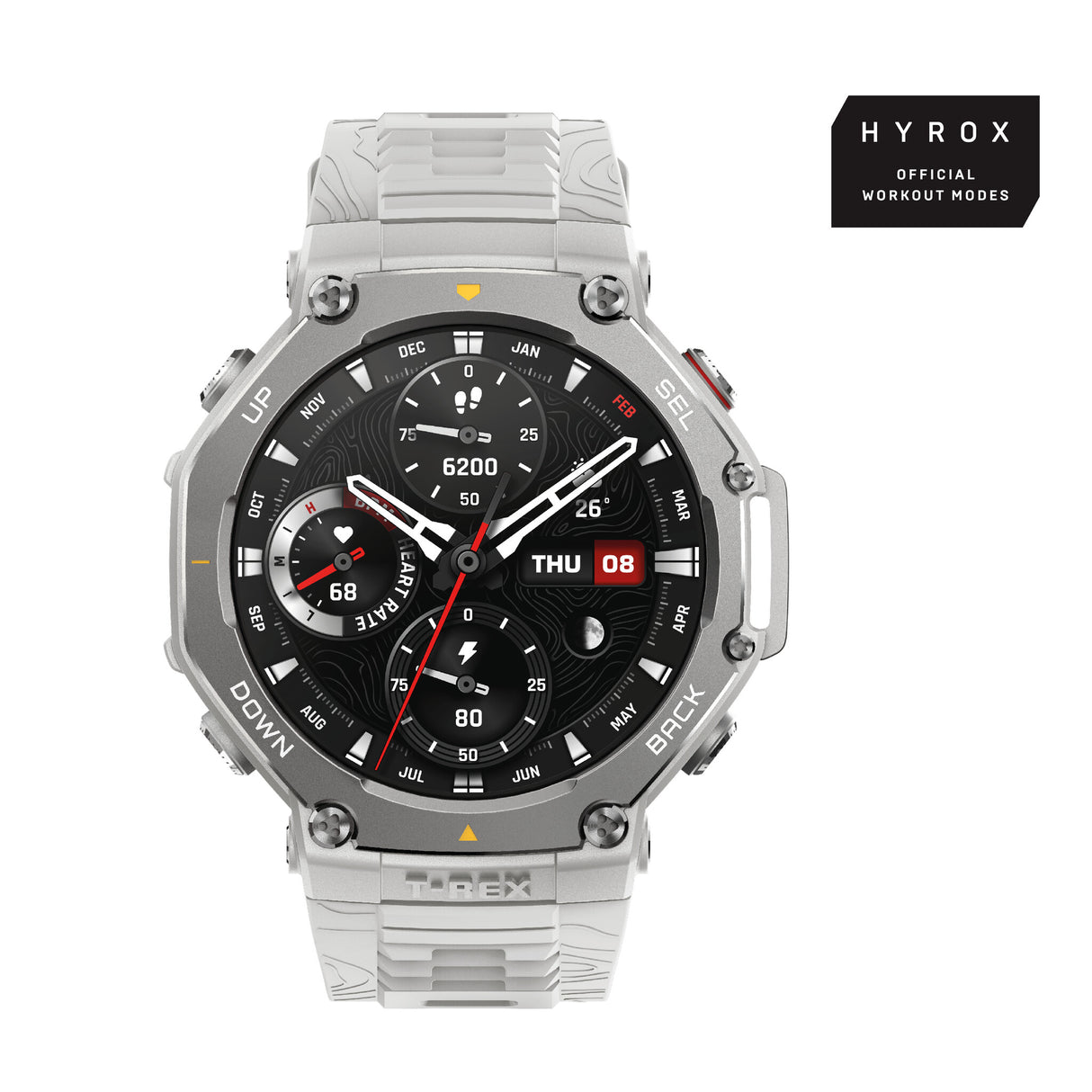Amazfit T-Rex 3 3,81 cm (1.5") AMOLED Digital 480 x 480 pixel Berøringsskærm Rustfrit stål GPS (satellit)