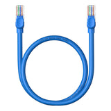Rund kabel Baseus Ethernet RJ45, Cat.6, 0,5 m (blå)