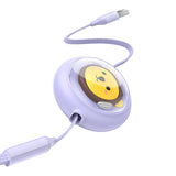Opladningskabel 3w1 Baseus USB til USB-C, USB-M, Lightning 3,5A, 1,1m (lila)
