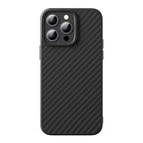 Caseus Baseus Syntetisk Fiber iPhone 15 Pro + hærdet glas