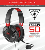 Turtle Beach Recon 50 Headset Ledningsført Spil Sort, Rød