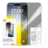 Beskyttelse af privatlivets fred af hærdet glas Baseus Diamond iPhone 15 Pro Max