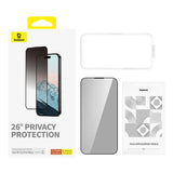 Beskyttelse af privatlivets fred af hærdet glas Baseus Diamond iPhone 15 Pro Max