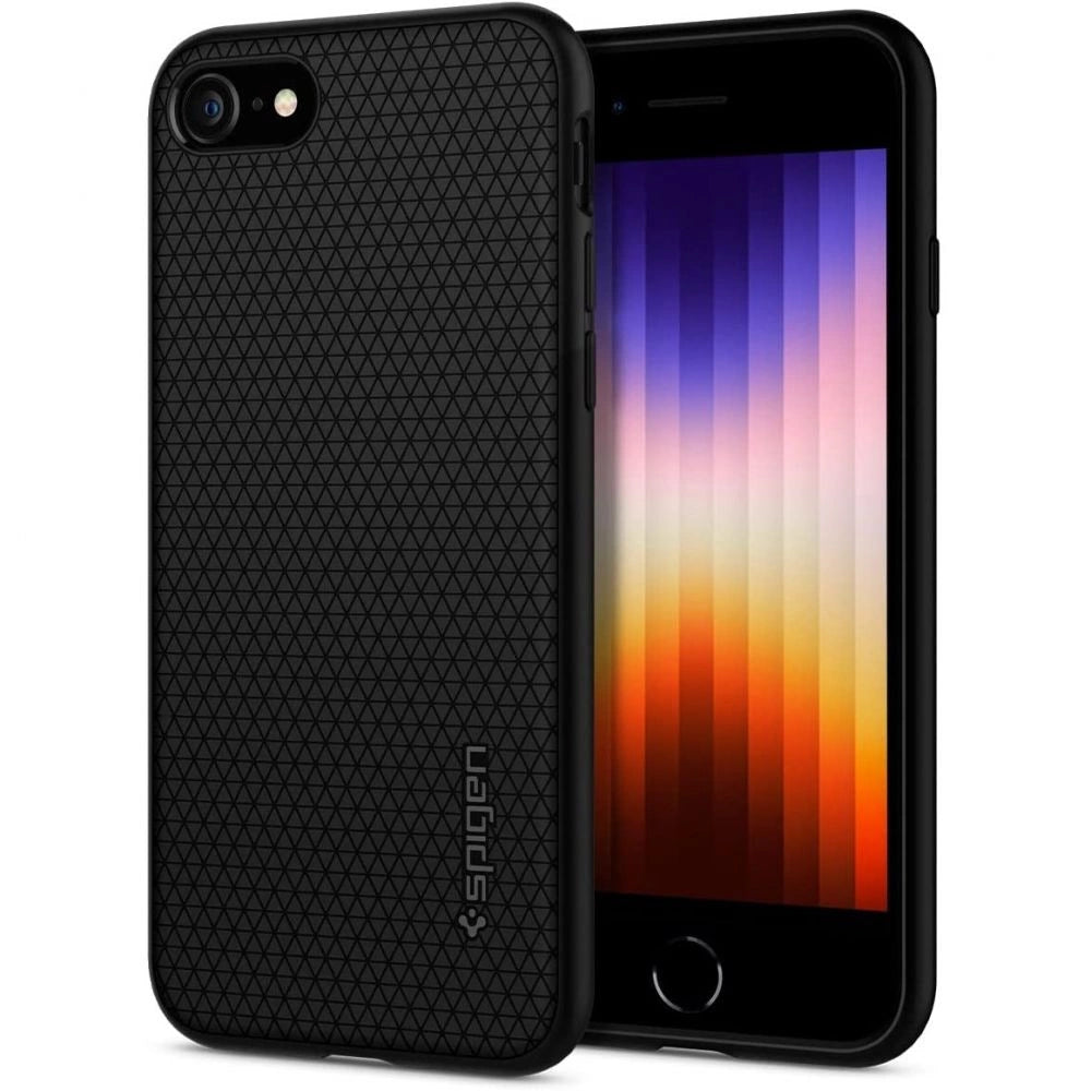 Spigen Liquid Air Case til iPhone 7 / 8 / SE 2020 / SE 2022 - sort