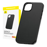 Telefonfoder til iPhone 15 Pro Baseus Fauxther Series (sort)