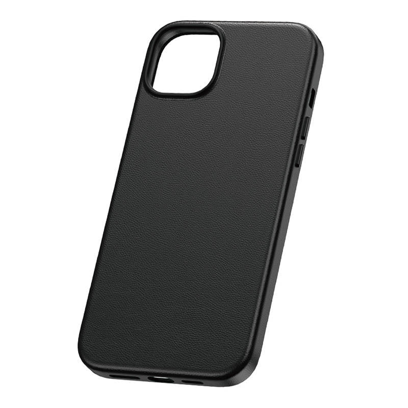Telefonfoder til iPhone 15 ProMax Baseus Fauxther-serien (sort)