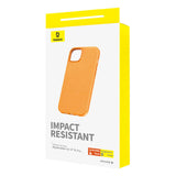 Telefonfoder til iPhone 15 Pro Baseus Fauxther-serien (Orange)