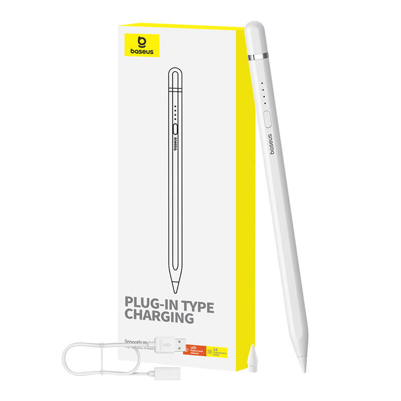 Active stylus Baseus Smooth Writing Series med trådløs opladning, lyn (hvid)