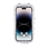 Puluz plast vandtæt fodtøj til iPhone 15 Plus/15 Pro Max/14 Plus/14 Pro Max/13 Pro Max/12 Pro Max/11 Pro Max (hvid)