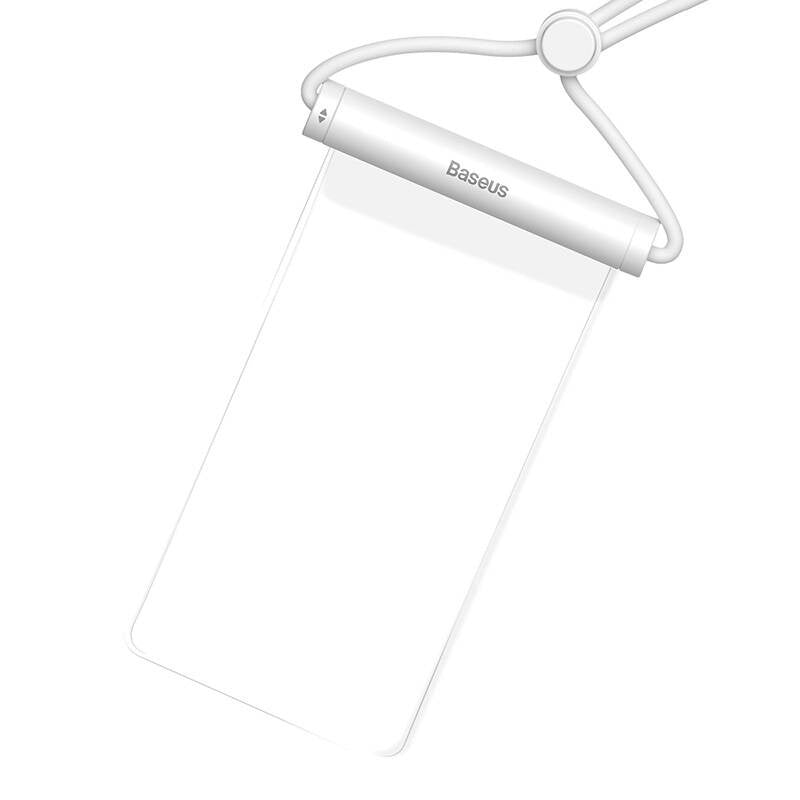 Vandtæt telefonfoder Baseus AquaGlide med cylindrisk slide lås (hvid)
