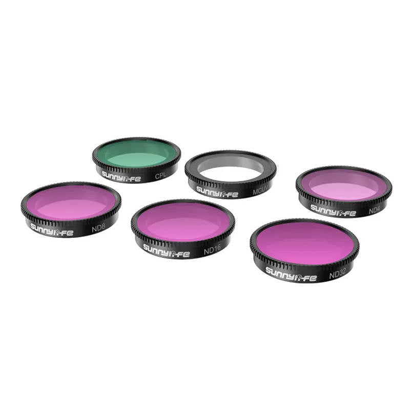 Sæt af 6 filtre MCUV+CPL+ND4+ND8+ND16+ND32 Sunnylife til Insta360 GO 3/2