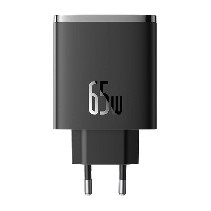Væglader Baseus OS-Cube Pro 2xUSB-C + USB, 65W (sort)