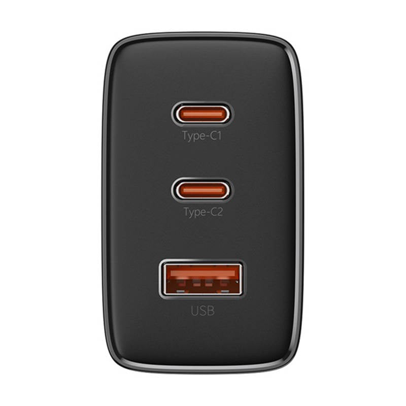 Væglader Baseus OS-Cube Pro 2xUSB-C + USB, 65W (sort)